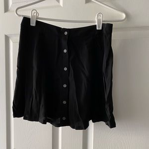 Black skater skirt with buttons